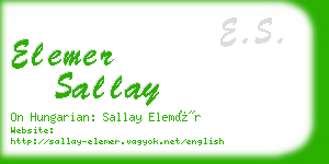 elemer sallay business card